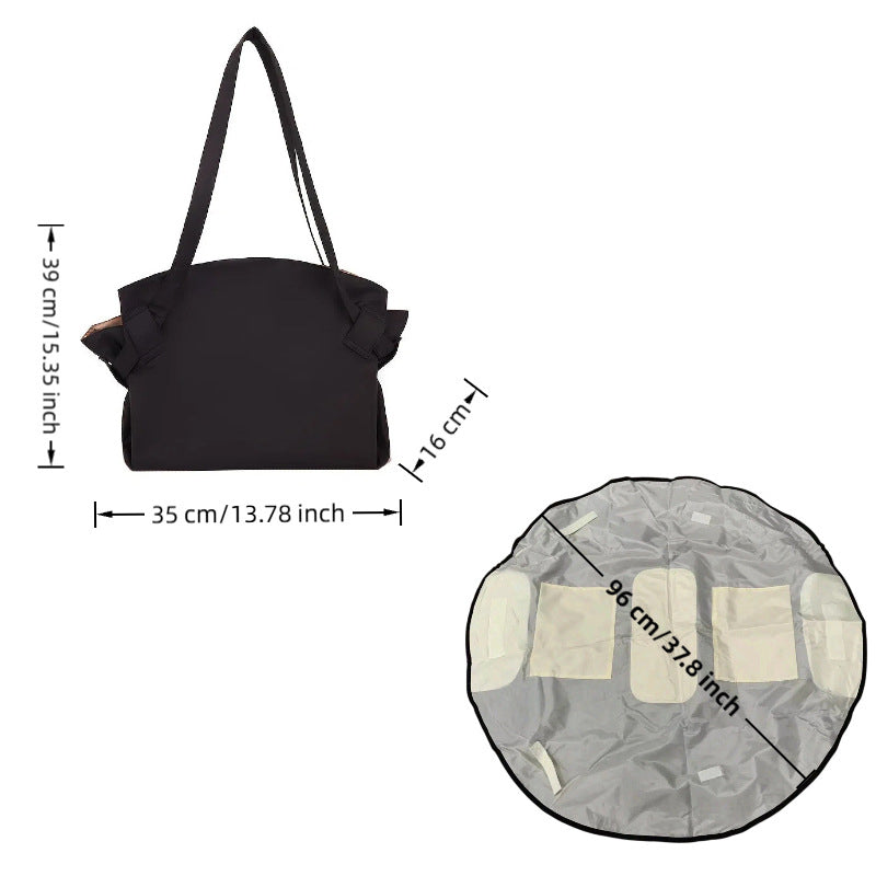 "2-in-1 Foldable Travel Duffel Bag & Picnic Blanket – Large Capacity Waterproof Tote for Gym, Beach & Weekend Trips"